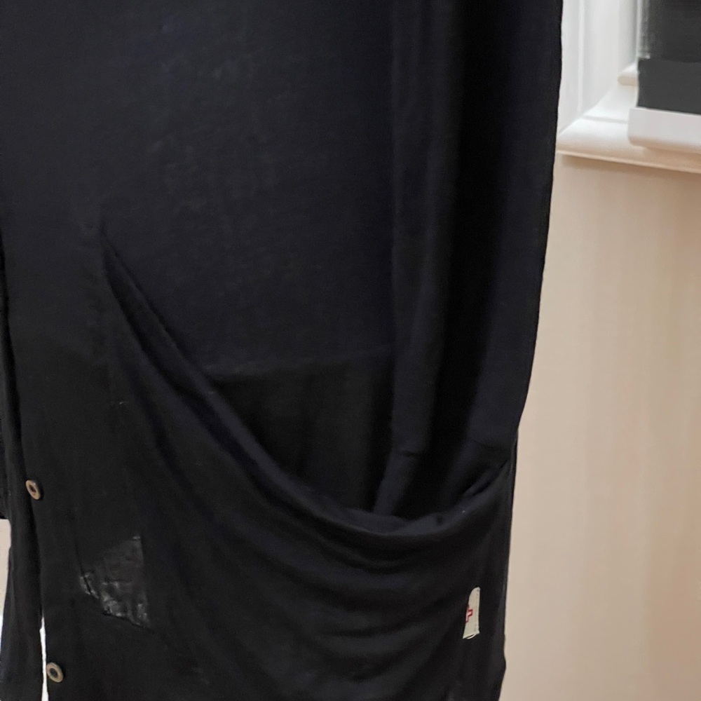Chic Black Button-Up Tunic - Picture 5 of 7